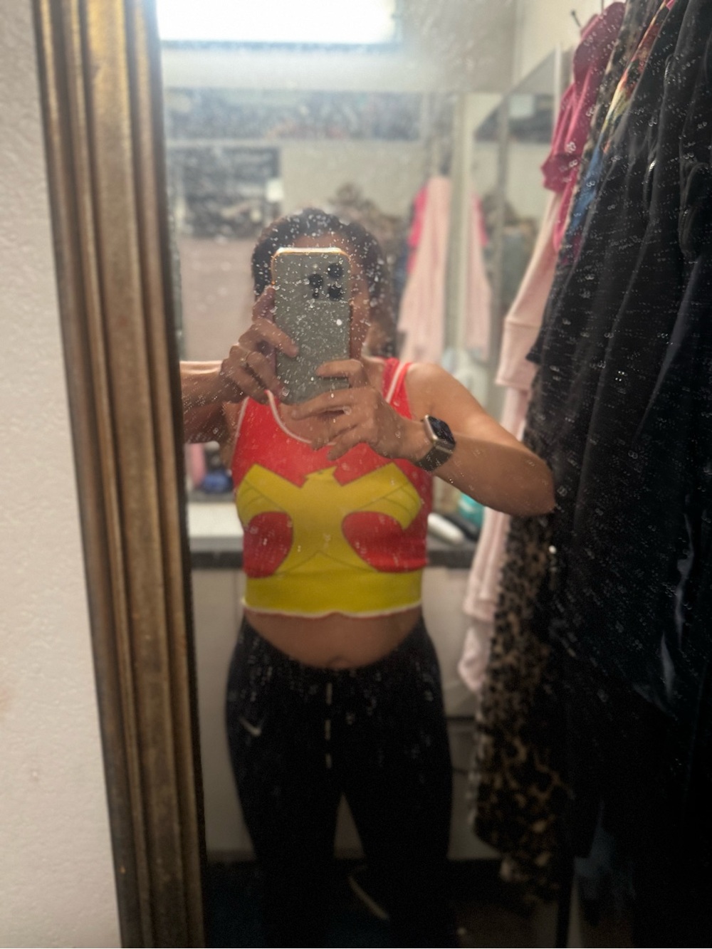 Vintage 1978 Wonder Woman Underoos Tank Top Red Yellow Crop Top XS/S DC Comics